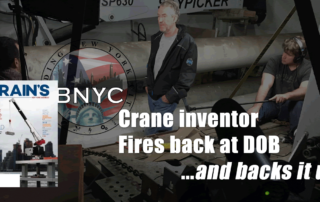 crane inventor fires back