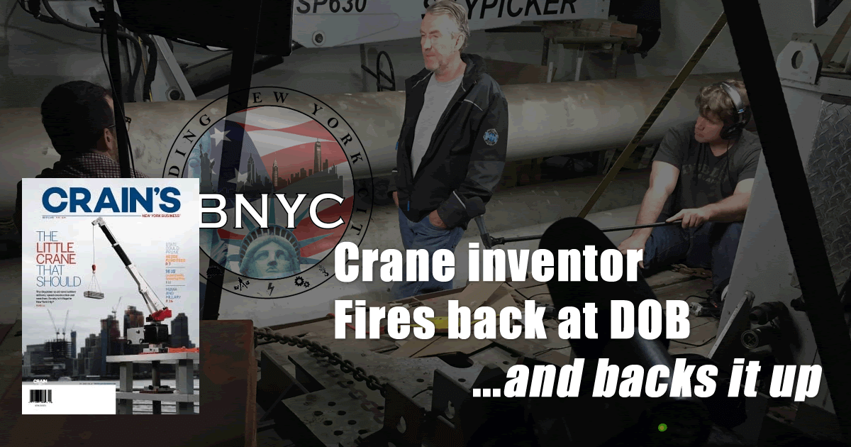 crane inventor fires back